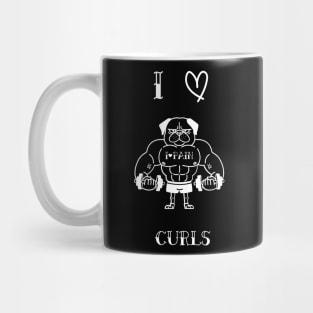 Workout shirt- I love curls Mug